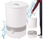 iimono117 Cubo tipo lavado pequeño lavado grande con trabajo de lavado enfermería lavado cubo compacto año soporte de la máquina, máquina, capacidad, 10L, blanco