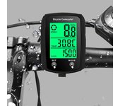 Computadora para bicicleta a prueba de agua 2025, velocímetro para bicicleta con cable, odómetro, computadora para bicicleta, pantalla LCD con retroiluminación, computadora para bicicleta negro