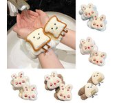 1 par de muñequeras para lavado de cara, correa para muñeca con forma de dibujos animados, pulsera elástica cómoda antimojada, accesorio de aseo