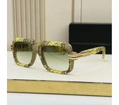 CAZ607 Gafas de sol metálicas con estampado de serpiente - Protección UV - Espejo cuadrado 56-18-140