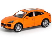 Porsche Cayenne S 1/24 - Coche de aleación fundido a presión, modelo todoterreno de juguete, 6 puertas, apertura, sonido y luz, vehículo de metal todoterreno, regalo para niños naranja
