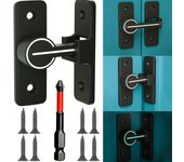 NUEVAS cerraduras de puerta de barra de acero al carbono de alta resistencia de 90 grados, negras y luminosas, abatibles, con mosquitero, cerraduras para puertas de armarios, pestillo para puertas de ventanas