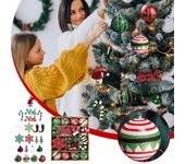70 piezas de adornos colgantes para árbol de Navidad con diseño festivo de cumpleaños