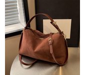 Bolso bandolera de ante vintage para mujer, bolso de hombro para ir al trabajo en otoño e invierno, bolso tipo cartera, bolso estilo hobo, bolsos de mano a la moda negro