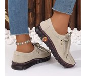Zapatos hechos a mano para mujer Otoño 2024 Nuevas zapatillas bajas con cordones para mujer Zapatos casuales cómodos y transpirables para mamá 36 rojo