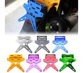 Soporte universal para matrícula de motocicleta y bicicleta eléctrica con diseños antirrobo y características reflectantes. Instalación sencilla. negro