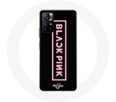 Coque Maniacase pour pour Xiaomi Redmi Note 11s 5G Blackpink Logo Rose Fond Noir