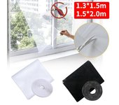 Mosquitera antimoscas para ventana, malla autoadhesiva para mosquitos, insectos voladores, cortinas para ventanas, Protector del hogar 1.3*1.5m blanco