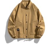 Chaqueta de exterior para hombre, abrigo de un solo pecho, otoño e invierno, nueva gabardina para hombre y mujer, cuello alto, marca, abrigo de día a juego. M