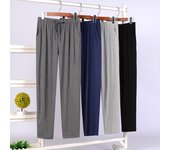 Pantalones de pijama para hombre Pantalones de salón suaves Pantalones atléticos con cordón elástico para dormir Pantalones de yoga sueltos con bolsillos Pantalones casuales transpirables para el hogar para hombre L negro
