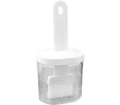 Cepillo de silicona integrado para botella de aceite, dispensador de aceite de oliva, botella con cepillo de silicona para cocinar blanco