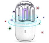Lámpara germicida ultravioleta LED luz esterilizadora UV eliminador eléctrico de ozono para coche esterilizador de desodorización para armario zapatero blanco