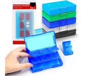 Caja de cubierta de almacenamiento de tarjetas de juego, soporte protector 24 en 1, tarjeta de juego de gran capacidad, Nintendo Switch verde