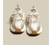 Zapatillas de deporte blancas de diseñador, zapatos planos para Mujer, zapatos vulcanizados con cordones, plataforma de cuña de malla para Mujer, Zapatillas informales para Mujer 39