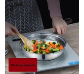 Juego de sartenes de acero inoxidable de 3 uds., olla a presión para cocinar estofado/olla para leche, olla vaporera para estofado/olla para sopa, utensilios de cocina