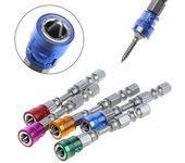 5 uds 65mm 1/4 pulgadas vástago hexagonal PH2 puntas de destornillador magnético antideslizante de una sola cabeza