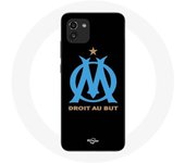 Coque pour Samsung Galaxy A03 Logo Olympique de Marseille Fond Noir