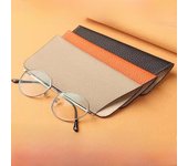 Estuche protector de cuero para gafas de sol, miopía y monturas - Bolsa de almacenamiento unisex de PU 8 x 17.5 cm