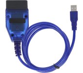 Escáner de diagnóstico OBD2 Herramientas de diagnóstico Adaptador Conector Cable Riel Herramienta de cable USB profesional Herramienta de diagnóstico de automóvil Escáner de diagnóstico VAG KKL 409.1 azul