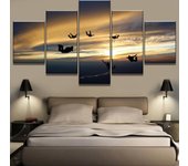 5 piezas HD impresión grupo grande paracaidismo deportes extremos Cuadros paisaje lienzo arte de la pared decoración del hogar para la sala de estar pintura de la lona sin marco 20x35cm*2  20x45cm*2  20x55cm*1