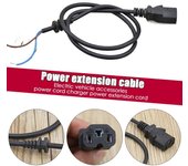 Cable de alimentación Cable de extensión del cargador Conector Cable de motor de bicicleta eléctrica Piezas de bicicleta eléctrica Cable de alimentación