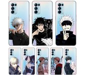 Jujutsu Kaisen Gojo para OPPO Reno7 SE 6 5 ZF 4G 5G Find X2 X3 Neo Lite Pro Plus Funda de teléfono suave transparente OPPO Reno5 F 4G