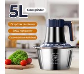 Picadora de carne eléctrica de acero inoxidable 304, trituradora de alimentos multifunción, picadora de verduras, frutas, pimienta, ajo, procesador de alimentos para bebés EU
