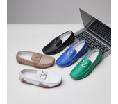 Zapatos casuales de cuero de alta calidad para hombres, mocasines de piel de vaca, zapatos de guisante suaves de lujo, zapatos planos de cuero genuino para hombres, zapatos de conducción 39 negro