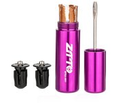 Kit de reparación de neumáticos de bicicleta ZTTO, herramienta para tapones de neumáticos sin cámara, reparación de pinchazos planos con 5 tiras Without Handlebar Plugs púrpura