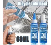 Lubricante para cadena de bicicleta de 60 ml, aceite antioxidante para mantenimiento de bicicletas de montaña y carretera, lubricación de cojinetes de horquilla delantera y accesorios para bicicleta.