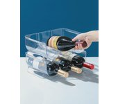 Estante de exhibición de vinos apilable: Almacenamiento creativo, sencillo y sin perforaciones para barra o mueble.