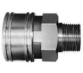 Acoplador TSP de presión media Nitto Kohki con rosca hembra de acero inoxidable (Para montaje) Rc1/2 4TSM-X100-SUS