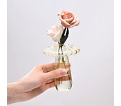 Jarrón de vidrio con forma de hongo, terrario hidropónico, arte hidropónico, jarrón de mesa, artesanía de vidrio, botella de aromaterapia DIY