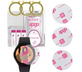 3x apgo Ultra-Clear Hybrid protective glass compatible with Samsung Galaxy Watch4 44mm, flexible nano glass, great replacement for tempered glass, scr