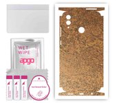 apgo Protective Skin Sticker for the back+sides compatible with Honor 10 Lite, Full Wrap Film, Foil, Vinyl - Pattern Rusty Copper
