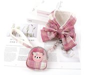 Arnés para perro con lazo, conjunto de correa, bolsa para refrigerios, ropa suave para mantener caliente, arnés para gato para perros pequeños y medianos, chaleco con correas para caminar al aire libre XS (1.5-2.5kg)