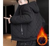 Chaqueta corta de invierno para hombre, cálida y gruesa, con capucha XXXXXL
