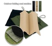 Cojín de asiento plegable portátil impermeable para sentarse, ligero, para viajes al aire libre, camping y senderismo. verde del ejército