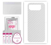 apgo Protective Skin Sticker for the back compatible with Asus ROG Phone 6 Pro, Wrap Film, Foil, Vinyl - Pattern Transparent Carbon