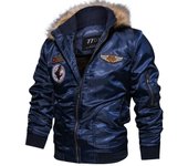 Chaquetas de hombre, chaqueta de vuelo Ma-1 militar de motocicleta verde militar de invierno, chaqueta Bomber de piloto de la Fuerza Aérea S