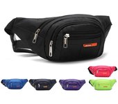 Bolsa de mensajero impermeable para hombre, bolsa deportiva de gran capacidad para caja registradora, riñonera para niñas azul