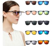 Gafas de sol polarizadas con clip Gafas de conducción antideslumbrantes para gafas negro