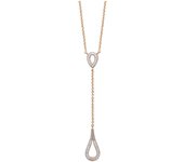 Les Trésors De Lily [L0447] - Collar chapado en oro 'Déesse' oro blanco - 64x9 mm oro