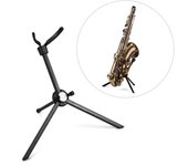 Soporte portátil para saxofón tenor, soporte de suelo para saxofón, acero inoxidable for tenor sax negro