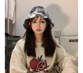 Sombrero de pescador a cuadros con diseño de borde crudo vintage para mujer, sombrero de pescador estilo japonés estilo hip hop, sombrero informal para exteriores, sombrero de moda 56-58cm beige