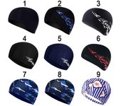 Accesorios deportivos impresos, gorro de natación protector de pelo largo, gorros de baño para piscina, turbante de nailon elástico 1