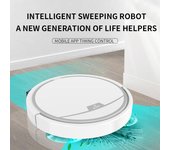 Aspiradora robot 2500PA inalámbrica inteligente con recarga automática, aplicación de barrido de piso, limpieza con Alexa y Google Home blanco