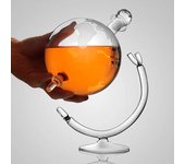1 unidad de botella de vidrio de 33,81 oz, decantador de globo creativo, suministros de barra, contenedor de whisky, dispensador de vino de vidrio de borosilicato alto, accesorios de barra de cocina