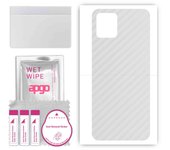 apgo Protective Skin Sticker for the back compatible with Vivo Y31s V2068A, Wrap Film, Foil, Vinyl - Pattern Transparent Carbon
