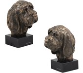 Grand Griffon Vendéen, Large Vendéen Griffon - Dog statue, bust on stone base, sculpture, trophy for dog show by Art-Dog brand marrón